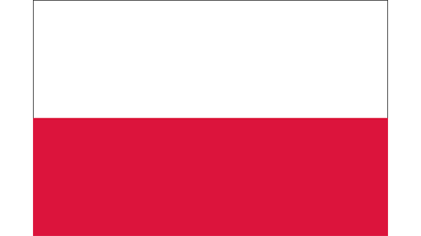 Vlag van Polen - in kleur op transparante achtergrond - 600 * 337 pixels 